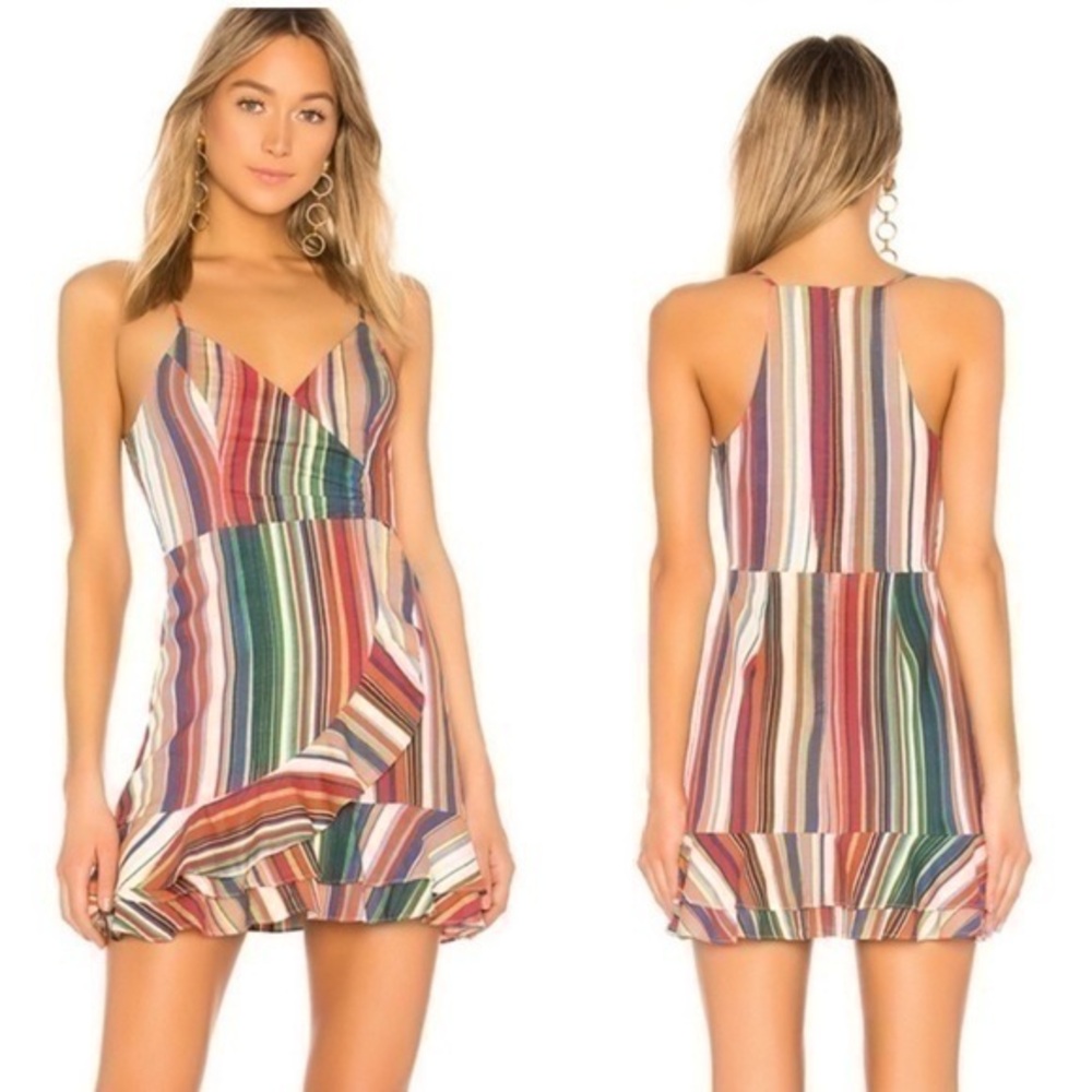 Parker Jay Sweetheart Sleeveless Striped Linen Dress Multicolor Size 4